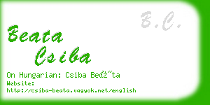 beata csiba business card